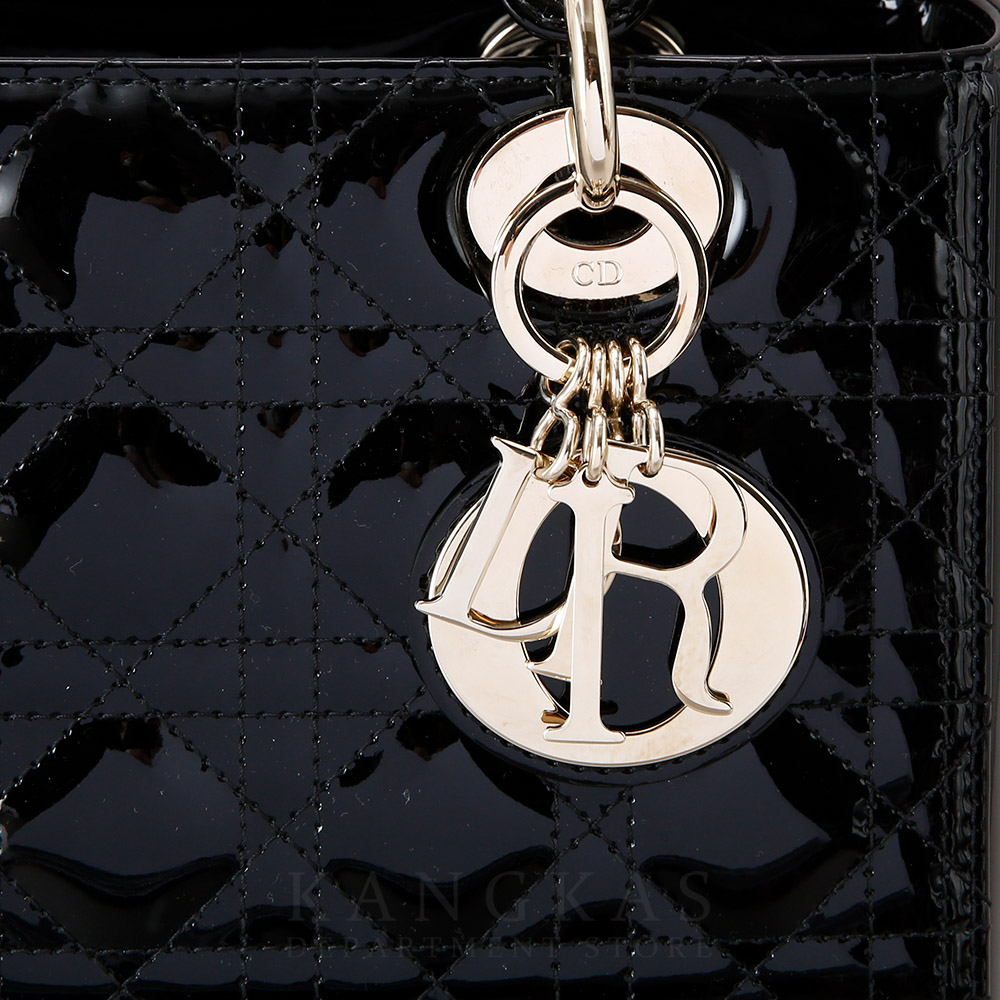 CHRISTIAN DIOR(USED)크리스찬디올 레이디디올 페이던트 미듐 블랙